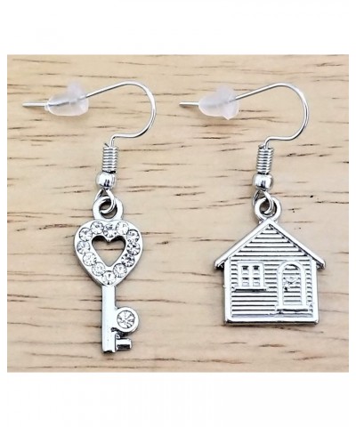 Realtor House Key Earrings Realtor Gift House Key Charm Jewelry Housewarming Gift Loan Officer Real Estate Agent Broker Realt...