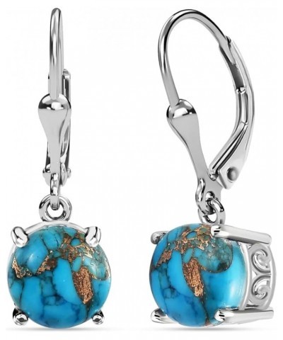 SHOP LC 925 Sterling Silver Earrings for Women Jewelry Boho Western Birthday Gifts for Women Turquoise $11.61 Earrings