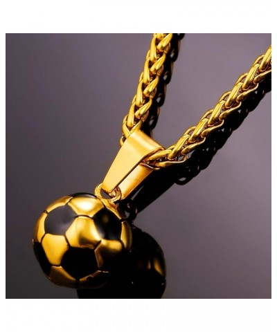 Gold Soccer Necklace+Running Shoe Sneaker Necklaces Set $20.78 Necklaces