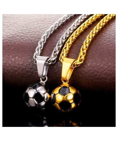 Gold Soccer Necklace+Running Shoe Sneaker Necklaces Set $20.78 Necklaces