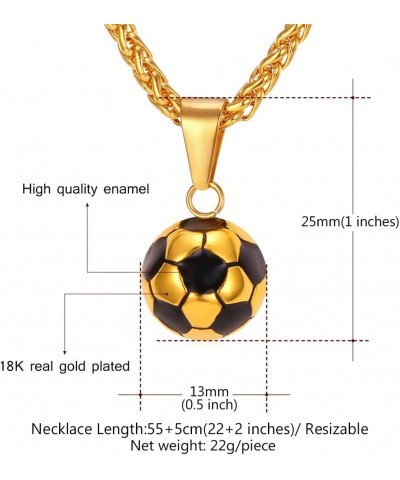 Gold Soccer Necklace+Running Shoe Sneaker Necklaces Set $20.78 Necklaces