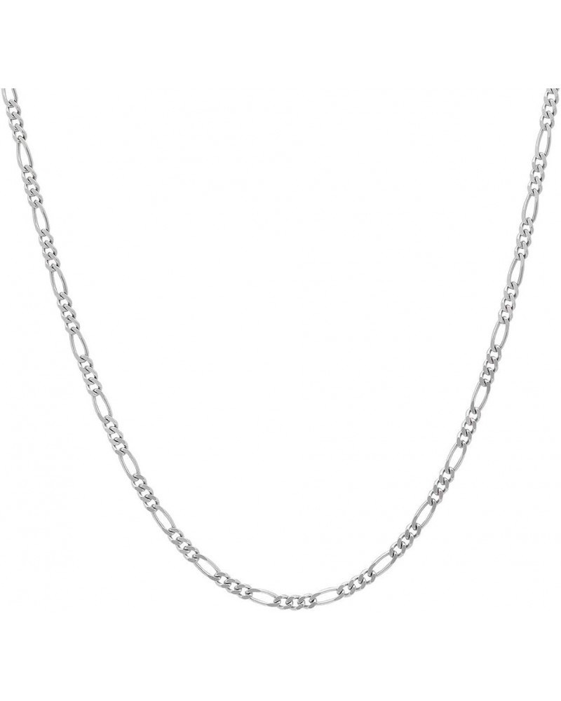 1.8MM 925 Sterling Silver Classic Figaro Chain for- Anklet Necklace and Bracelet use 30 $10.99 Necklaces