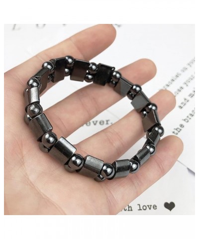 8 Pcs Hematite Bracelet Set for Men Women Healing Stretch Round Bead Stone Bracelet Unisex Jewelry Gift a:8 Pcs $10.06 Bracelets