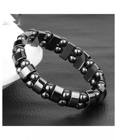 8 Pcs Hematite Bracelet Set for Men Women Healing Stretch Round Bead Stone Bracelet Unisex Jewelry Gift a:8 Pcs $10.06 Bracelets