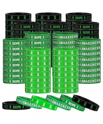 500 Pcs Mental Health Awareness Silicone Bracelet Bulk with Saying Green Ribbon Wristbands Health Bracelet Mental Health Gift...