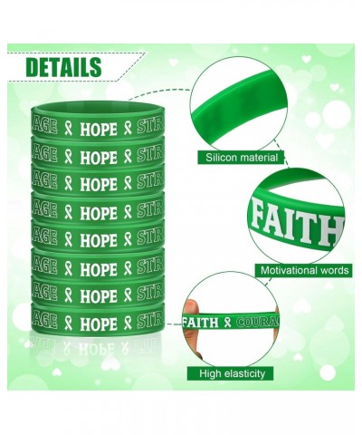 500 Pcs Mental Health Awareness Silicone Bracelet Bulk with Saying Green Ribbon Wristbands Health Bracelet Mental Health Gift...