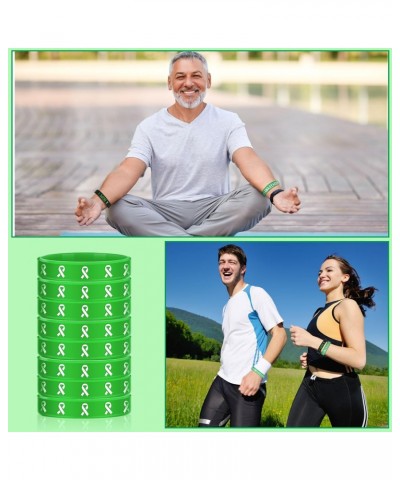 500 Pcs Mental Health Awareness Silicone Bracelet Bulk with Saying Green Ribbon Wristbands Health Bracelet Mental Health Gift...