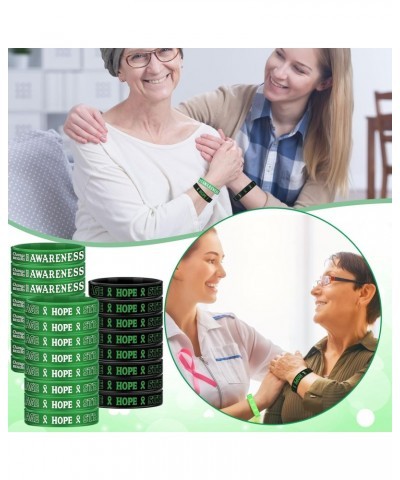 500 Pcs Mental Health Awareness Silicone Bracelet Bulk with Saying Green Ribbon Wristbands Health Bracelet Mental Health Gift...