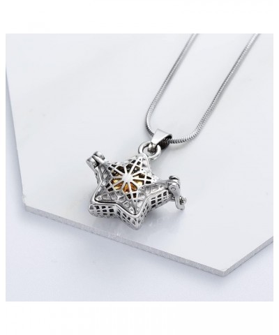 Openwork Star Necklace Cremation Jewelry Urn Locket Ashes Necklace Memorial Jewelry Funeral Jewellery Ash Holder Silver-gold ...