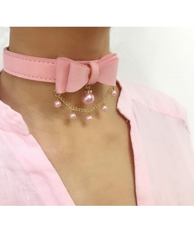 Bell Choker Collar Necklace Lolita Bow Collar Cat Kitty Velvet Necklace (E) P $10.59 Necklaces