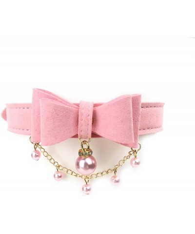 Bell Choker Collar Necklace Lolita Bow Collar Cat Kitty Velvet Necklace (E) P $10.59 Necklaces