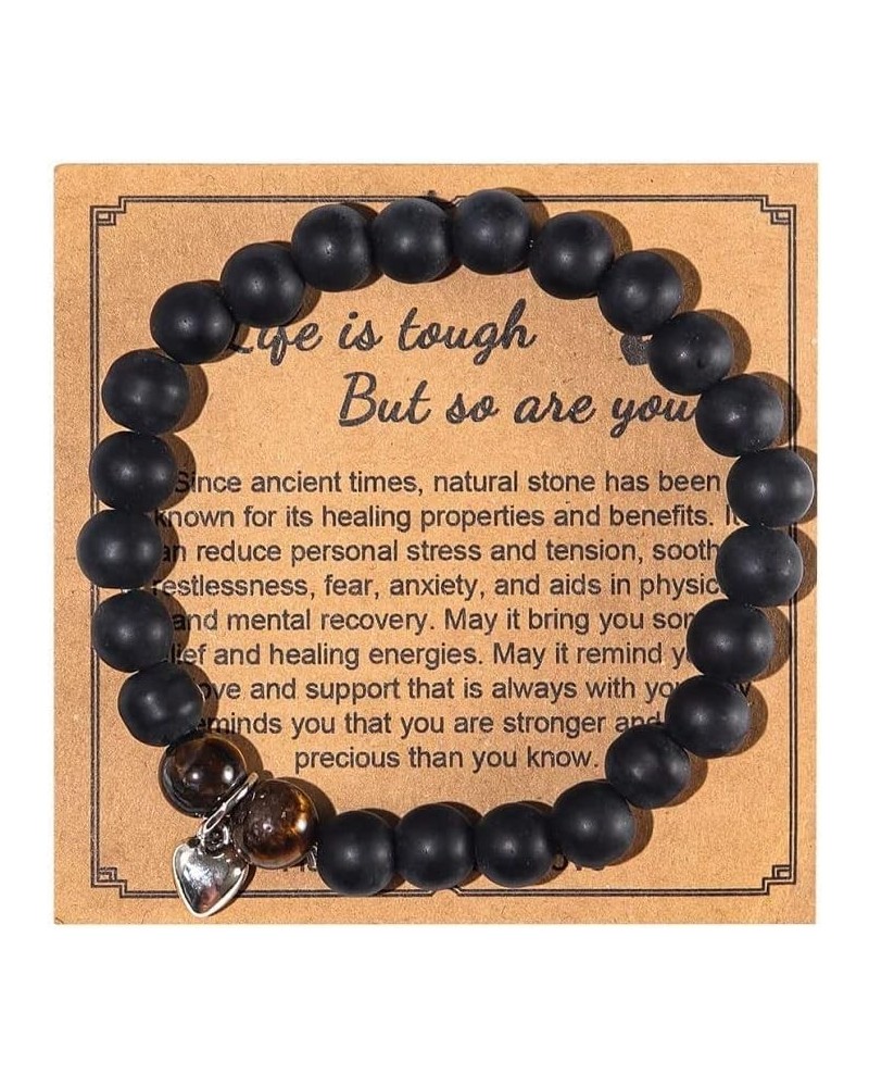 Get Well Soon Gifts Natural Stone Healing Relaxation Bracelets inspirational gifts for Women Men Teen Girls,8mm Chakra Crysta...