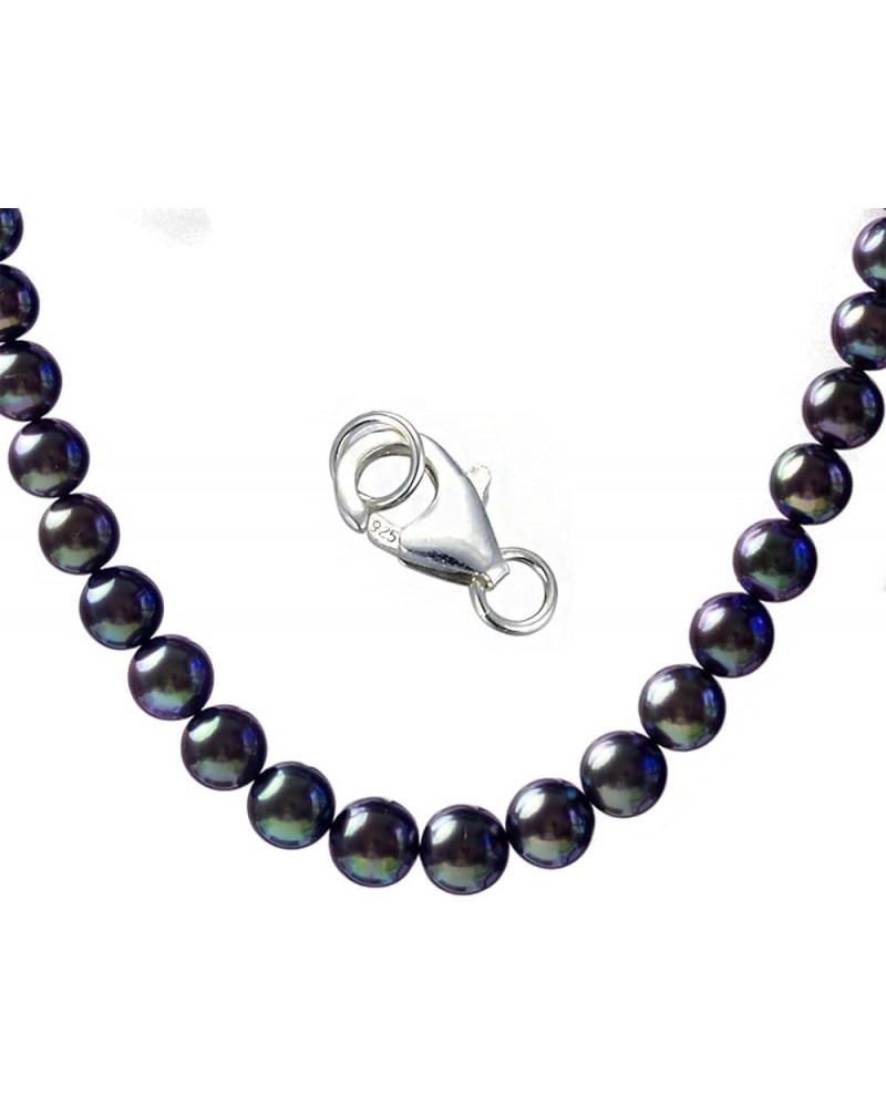 3-11mm Freshwater Cultured Pearl Necklace, Handpicked Real Pearls, 925 Sterling Silver and 18K Gold Clasp 8-9 mm Round 18 Inc...