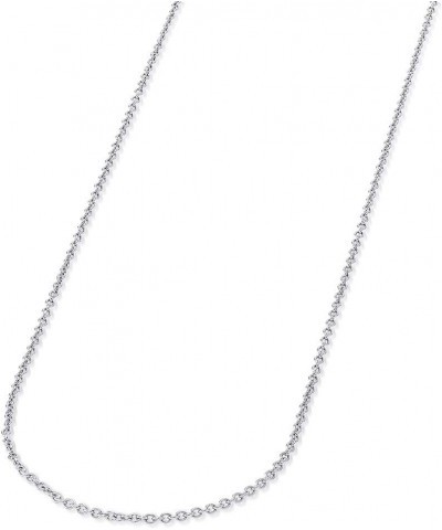 14k Yellow Gold, White Gold, or Rose Gold 0.5mm Dainty Rolo Cable Chain Chain Necklace with Spring Ring Clasp 22 Inches White...