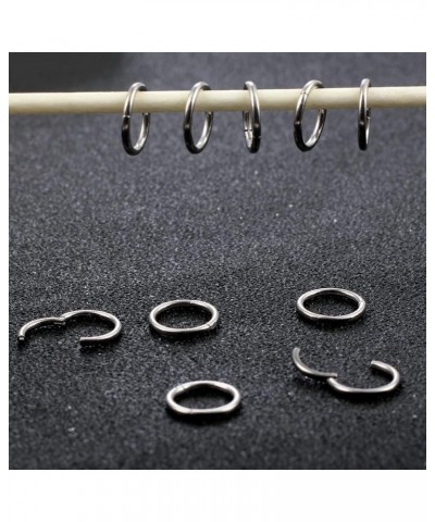 Hypoallergenic 316 Stainless Steel Silver Fashion Light Ear Weights Lyra Meteor Hanger with Hot Stacked Piercing Rings $21.92...