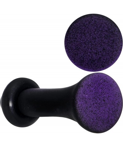 2Pc Ear Plugs Black Purple Ombre Matte Acrylic Single Flare Ear Plug Gauges Set of 2 2.5mm (10 Gauge) $10.02 Body Jewelry