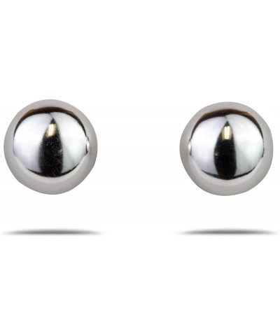 LaSterling Silver Round Ball Stud Earrings in 8mm – 100% Hypoallergenic Jewelry $18.33 Earrings