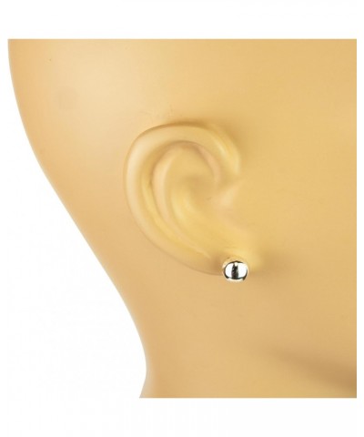 LaSterling Silver Round Ball Stud Earrings in 8mm – 100% Hypoallergenic Jewelry $18.33 Earrings