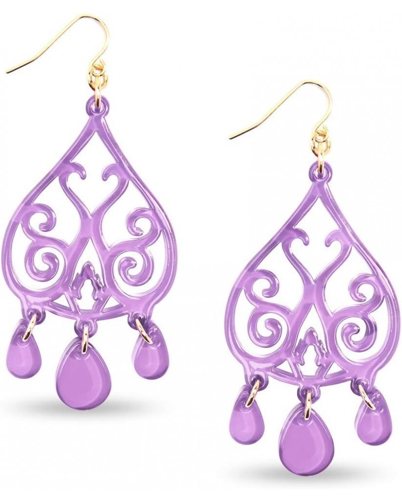 Colorful Acrylic Resin Dangle Drop Earrings for Women LAV $12.25 Earrings