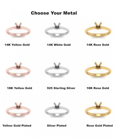 Choose Your Color Natural Gemstone Sterling Silver Ring Round Cut Birthstone Handmade Sizes 5-12 Natural-Smoky Quartz $13.86 ...