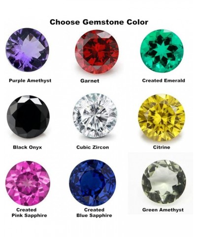 Choose Your Color Natural Gemstone Sterling Silver Ring Round Cut Birthstone Handmade Sizes 5-12 Natural-Smoky Quartz $13.86 ...