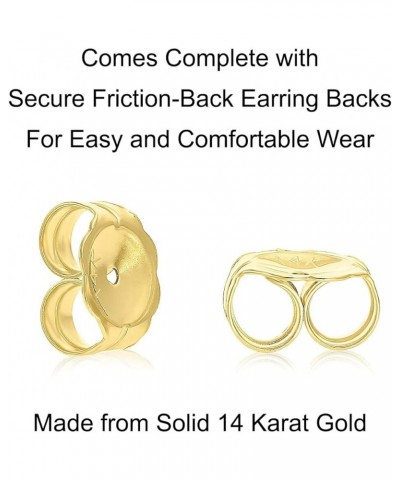 Solid 14K Yellow Gold Round Solitaire Simulated-Birthstone Minimalist Stud Earring 6mm 10-October $25.18 Earrings