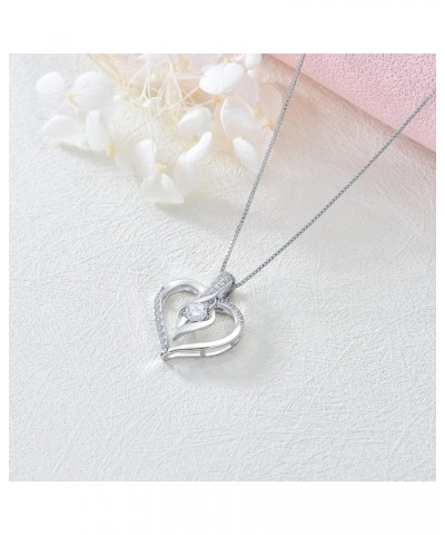 Birthstone Necklace Gifts for Women, 18K Gold-plated Sterling Silver Love Heart Necklace Durable Box Chain Women Jewelry Gift...