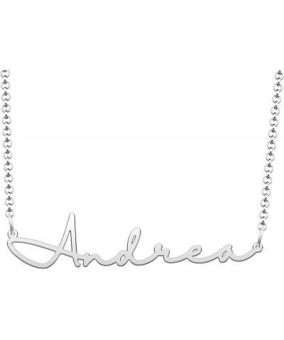 Personalized Name Necklace Cursive Script Name Stainless Steel Jewelry for Girls Name Necklace for Women Gold Name Necklace A...