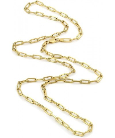 14k Yellow Gold 4mm Paperclip Elongated Rolo Cable Link Chain Bracelet, Womens Jewelry Lobster Clasp 7" 7.5" 8 8 $86.10 Brace...