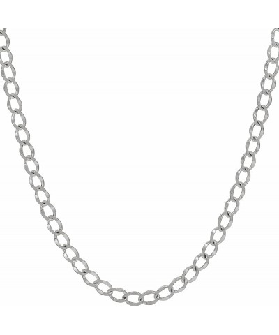 Diamond Cut Curb Link Chain Necklaces for Men & Women 24k Gold Plated (4mm 5.5mm 7mm) 30 inches 4mm White Gold $26.63 Necklaces