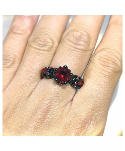 Couple Rings Matching Rings His Her Ring Red CZ Women's Wedding Ring Crown Rings women's size 7 & men's size 13 $10.58 Others