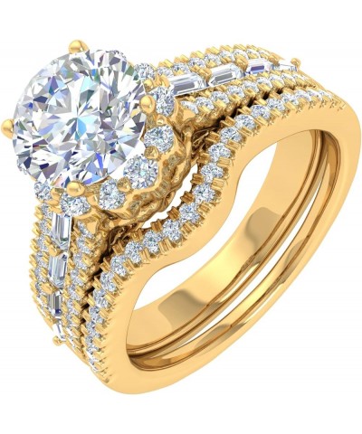 1 Carat Diamond Bridal Ring Set in 14K Gold Yellow Gold $472.50 Sets