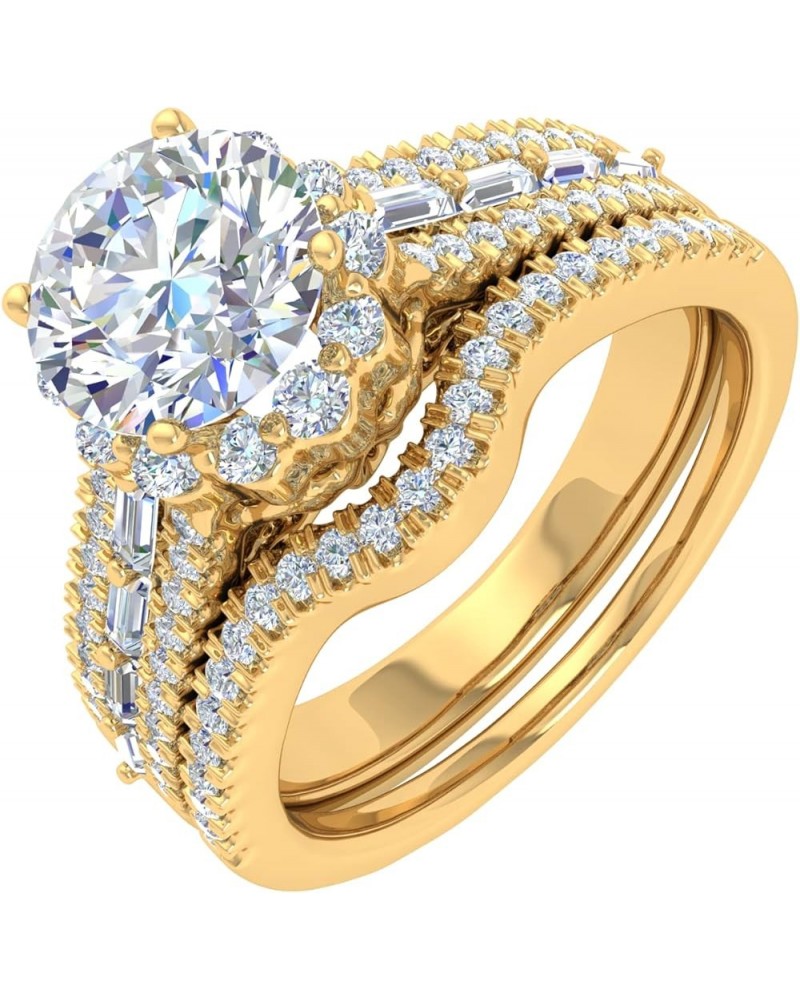 1 Carat Diamond Bridal Ring Set in 14K Gold Yellow Gold $472.50 Sets