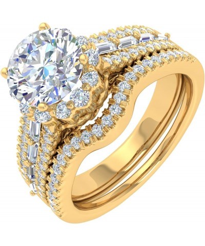 1 Carat Diamond Bridal Ring Set in 14K Gold Yellow Gold $472.50 Sets