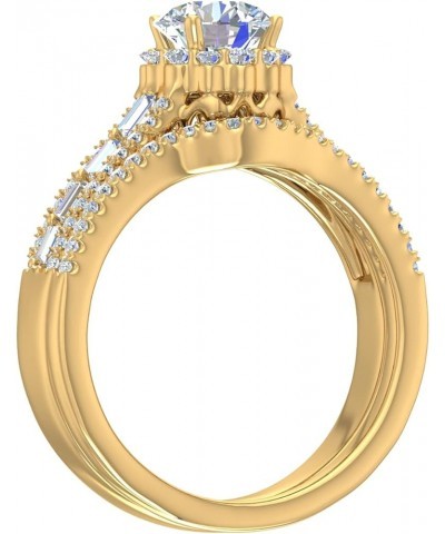 1 Carat Diamond Bridal Ring Set in 14K Gold Yellow Gold $472.50 Sets