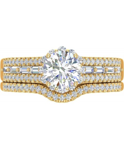 1 Carat Diamond Bridal Ring Set in 14K Gold Yellow Gold $472.50 Sets