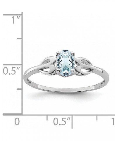 925 Sterling Silver Aquamarine Ring Birthstone March Gemstone Fine Jewelry For Women Gifts For Her $52.62 Rings