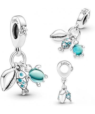 Sea Turtle Charms Fit Bracelets Octopus Starfish 925 Silver Bulldog Dolphin Jellyfish Beads Jewelry SSS-1401 SEC004 $9.24 Bra...