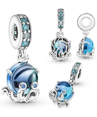 Sea Turtle Charms Fit Bracelets Octopus Starfish 925 Silver Bulldog Dolphin Jellyfish Beads Jewelry SSS-1401 SEC004 $9.24 Bra...