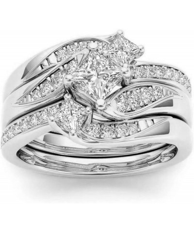 Silver Gold Ring Gifts for Women Wedding Eternity Bands Promise Rings Delicate Design Knot Set Silver 10 $3.84 Rings