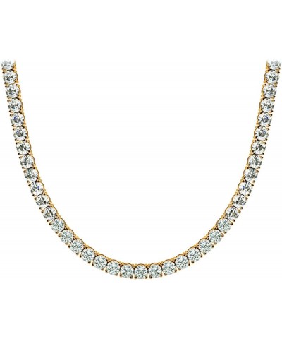 Unisex Sterling Silver 4mm Cubic Zirconia Tennis Necklace Available in 16"-36" … Gold 22 Inches $42.21 Necklaces