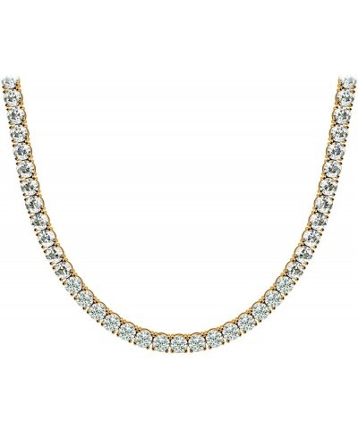 Unisex Sterling Silver 4mm Cubic Zirconia Tennis Necklace Available in 16"-36" … Gold 22 Inches $42.21 Necklaces