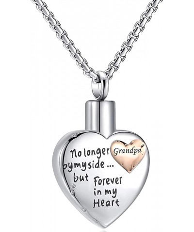 Heart Urn Necklaces for Ashes "No Longer by My Side But Forever in My Heart" Cremation Jewelry Keepsake Memorial Necklace Gra...