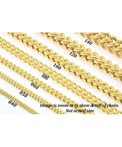 10k Yellow Gold 2.5mm Franco Chain Box Square Wheat Pendant Necklace, Mens Womens Jewelry 16" 18" 20" 22" 24" 26" 28" 30 24 $...