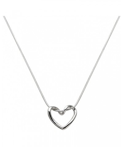 Cute Heart Necklaces for Women Simple Hollow Heart Necklace $6.11 Necklaces