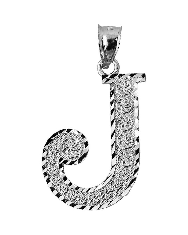 Personalized 925 Sterling Silver Initial Letters A-Z Charm Pendant 0.7 Inches J $12.74 Pendants