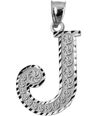 Personalized 925 Sterling Silver Initial Letters A-Z Charm Pendant 0.7 Inches J $12.74 Pendants