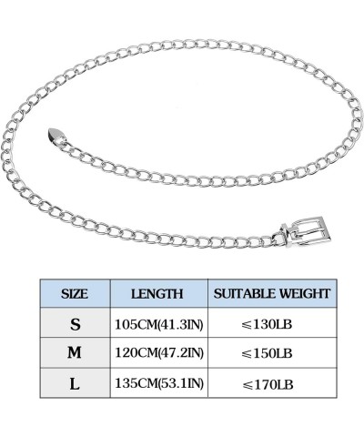 Chain Belt for Women Alloy Chunky Wasit Chain Adjustable Punk Link Belly Body Chain for Jeans Dresses 41.3IN Silver $8.84 Bod...