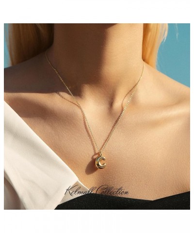 Initial Letter Bubble Pendant Necklace for Women Girls, Small Balloon Name Necklaces A-Z Alphabet Birthday Gift N $9.46 Neckl...