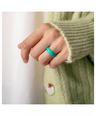 Silicone Wedding Ring for Women - 1 Ring (Teal, 6-6.5 (16.90mm) $7.27 Body Jewelry